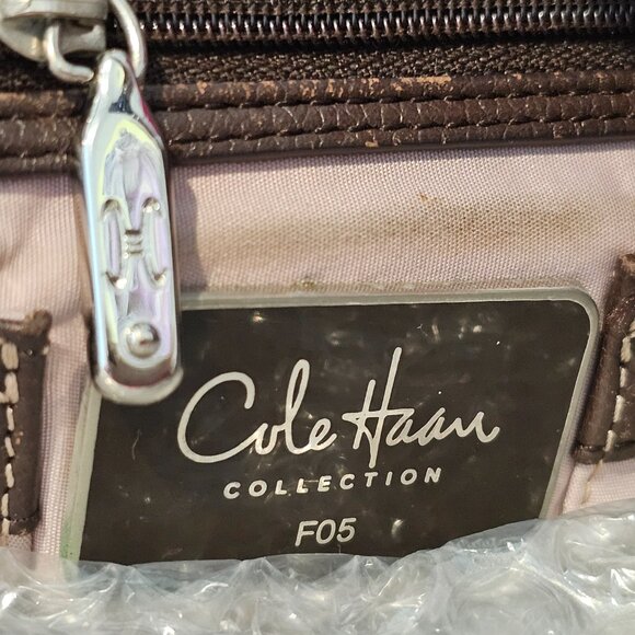 Cole Haan Crescent Hobo Chocolate Brown Pebbled Leather Silver hardware Tassel - Picture 10 of 11